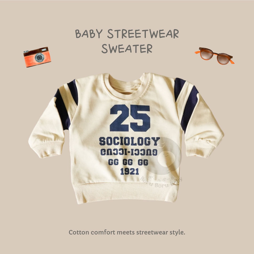 Baseball Sweater Romper - Sweater Bayi - Baju Baby Basic Streetwear