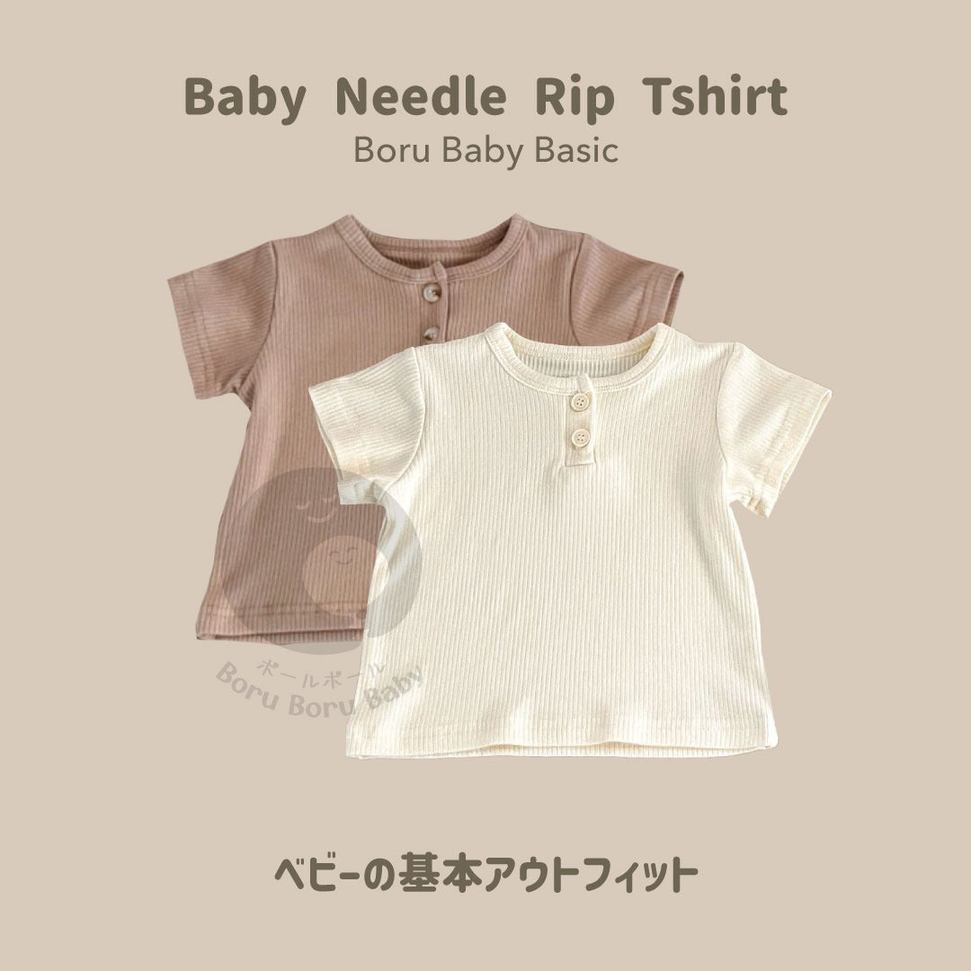 Baby Needle Rip Tshirt - Tshirt Basic Bayi - Baju Baby Basic