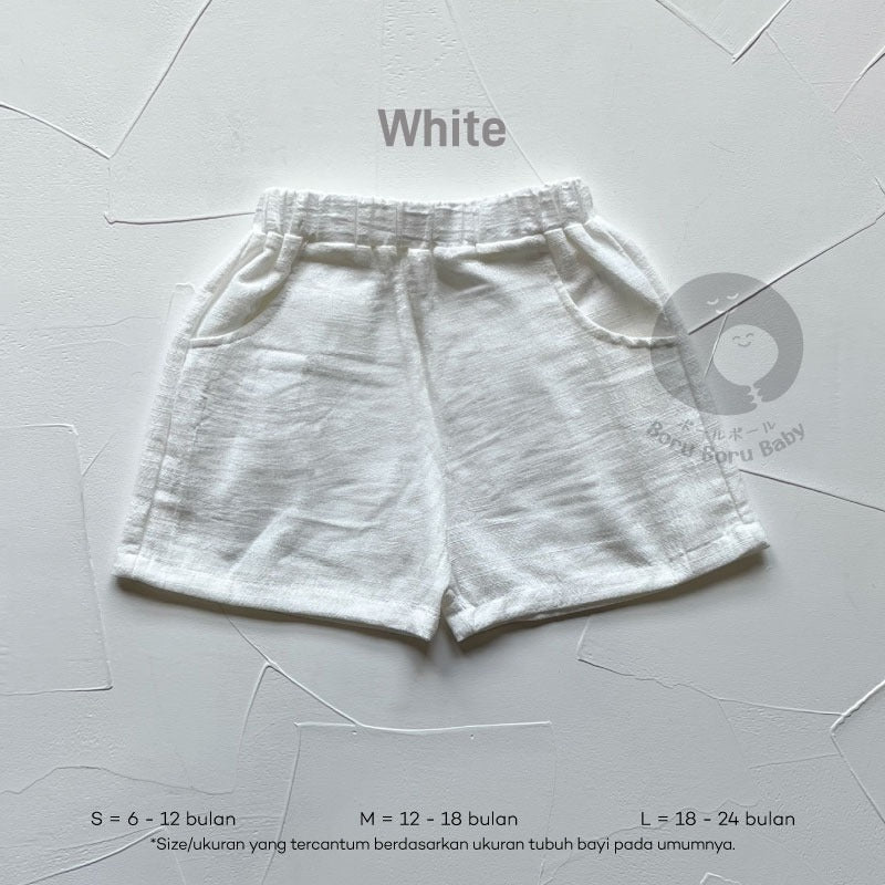 Baby Basic Short Pants - Celana Pendek Bayi Unisex - Celana Linen Bayi