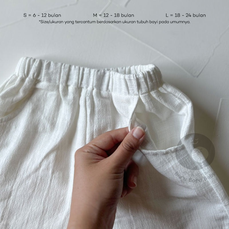 Baby Basic Short Pants - Celana Pendek Bayi Unisex - Celana Linen Bayi