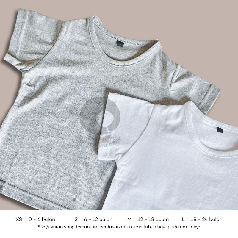 Simple basic top - Kaos atasan bayi - Tshirt bayi polos