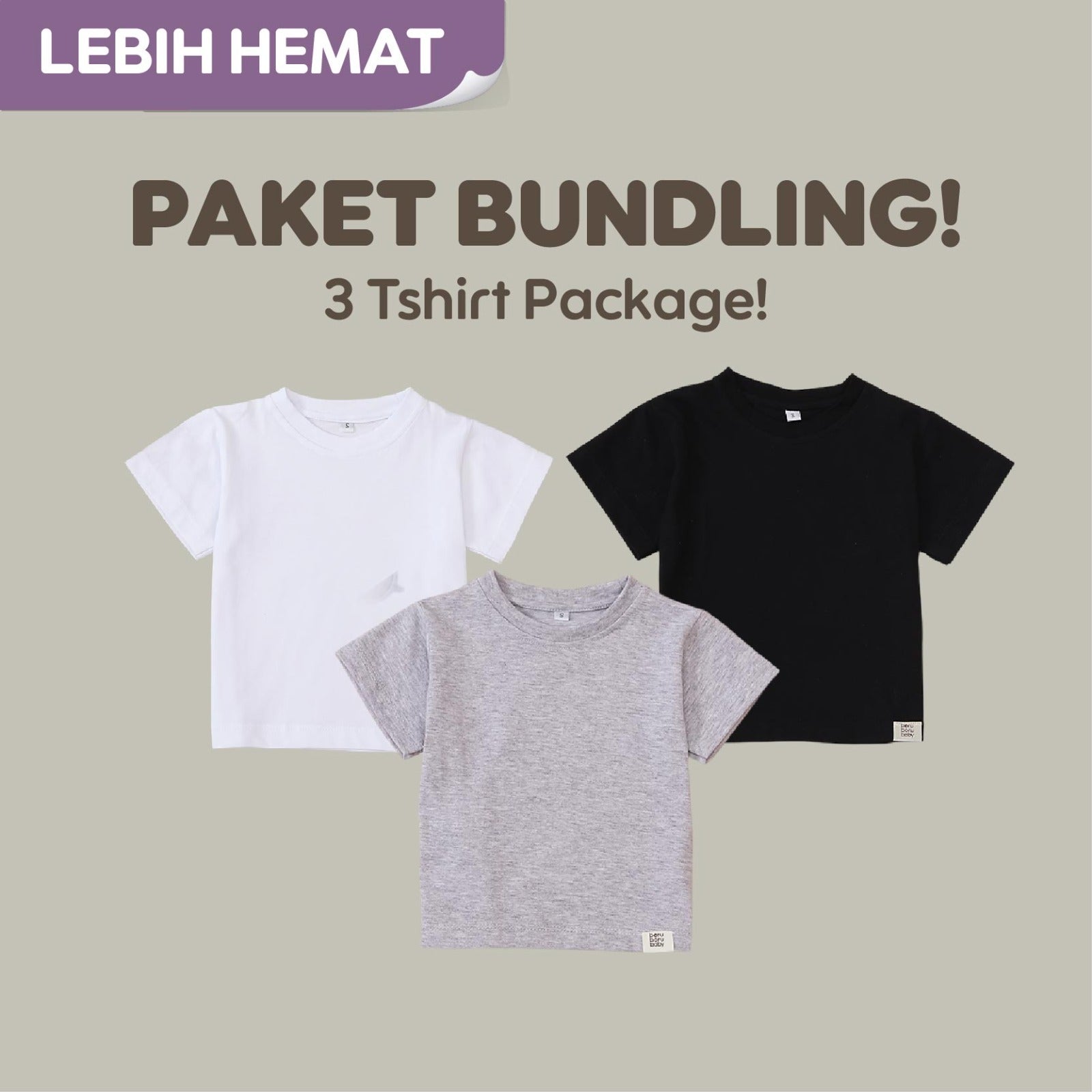 Paket Bundling - Bundling Baby Tshirt (3pcs) - Baju Anak - Baju Bayi