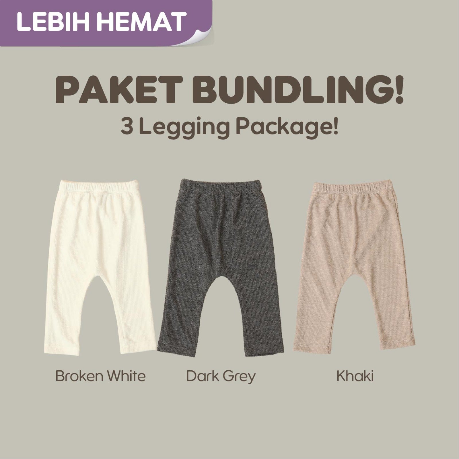 Paket Bundling - Bundling Baby Legging (3pcs) - Legging Anak - Legging Bayi