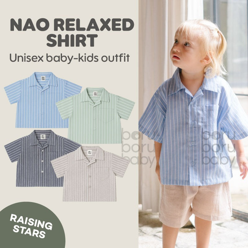 Nao Relaxed Shirt - Kemeja Bowling Bayi Unisex - Kemeja Relax Anak Unisex